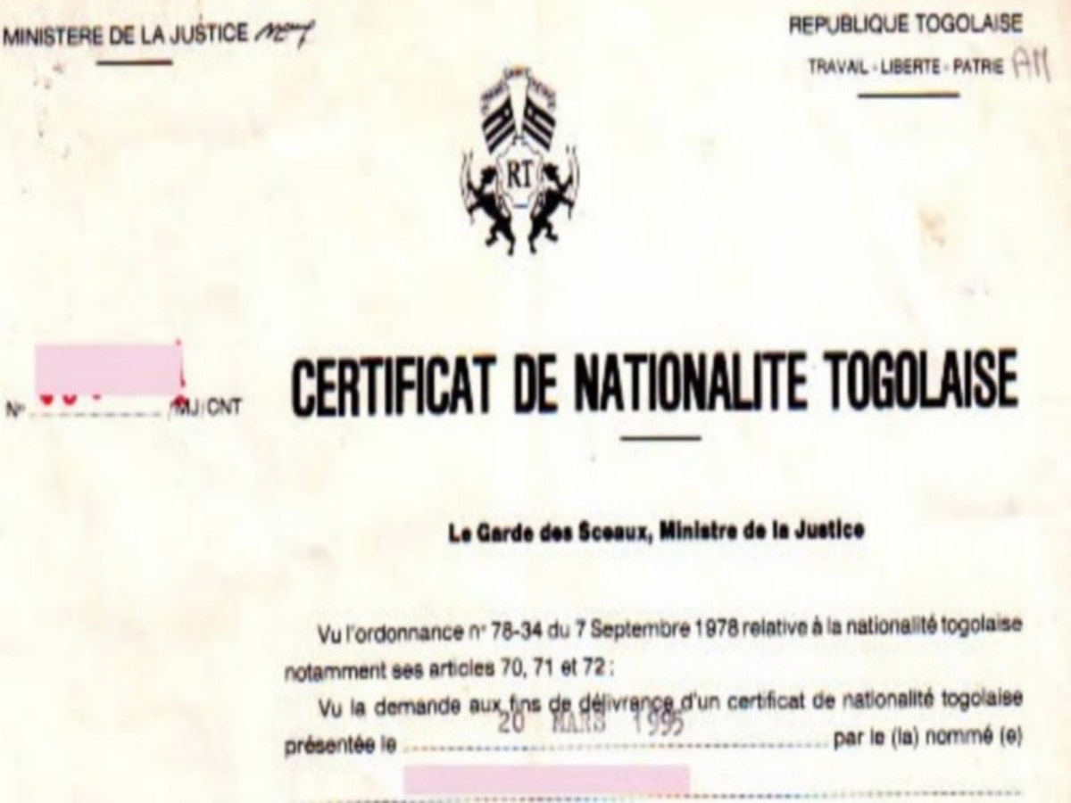 Certificat de nationalité