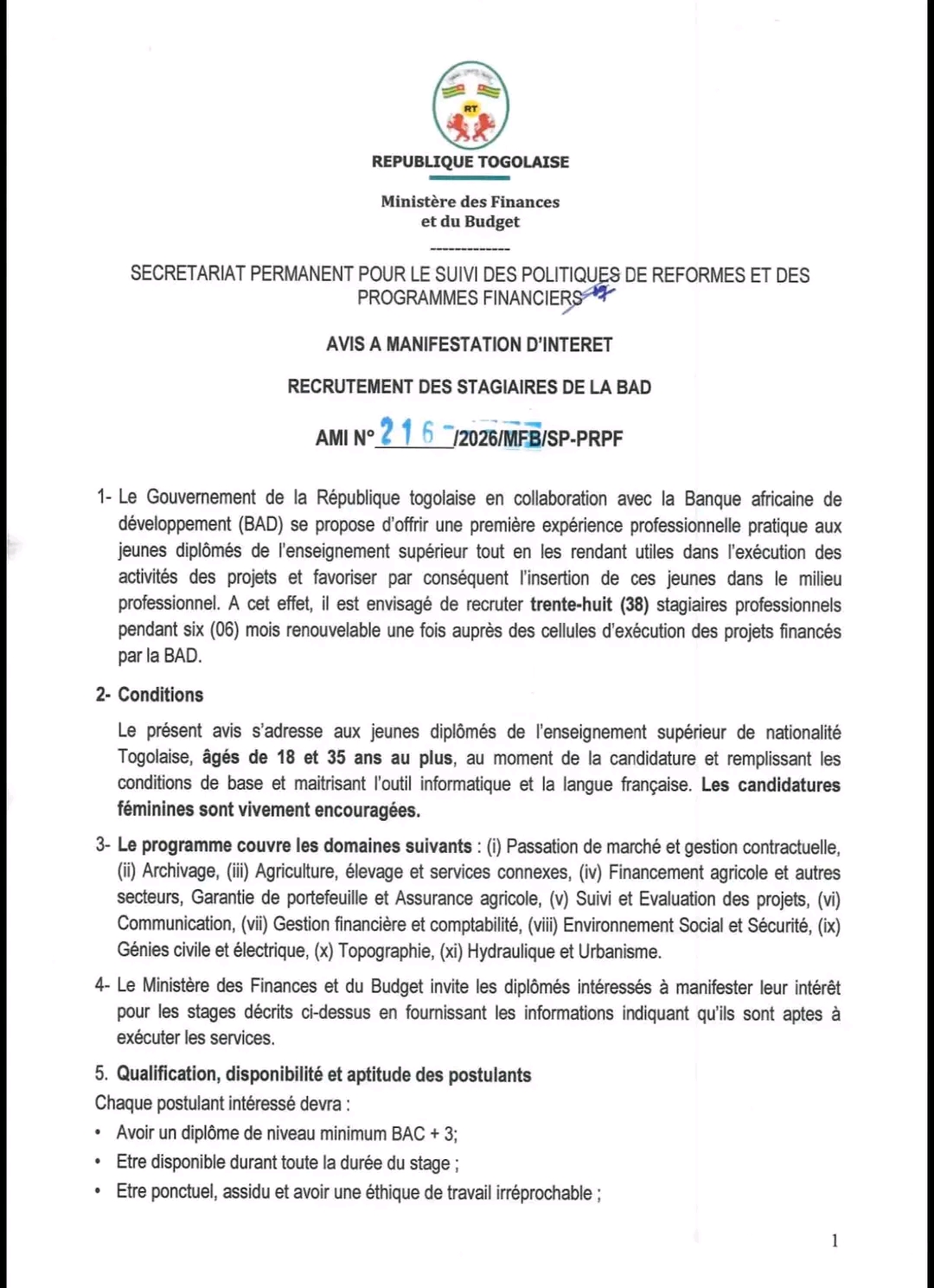 Ministère des Finances 