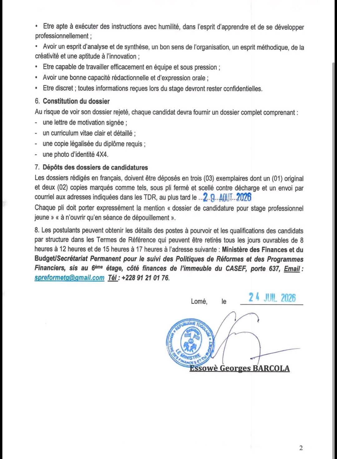 Ministère des Finances