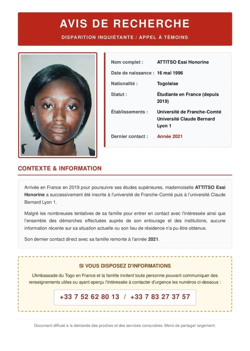 Étudiante togolaise